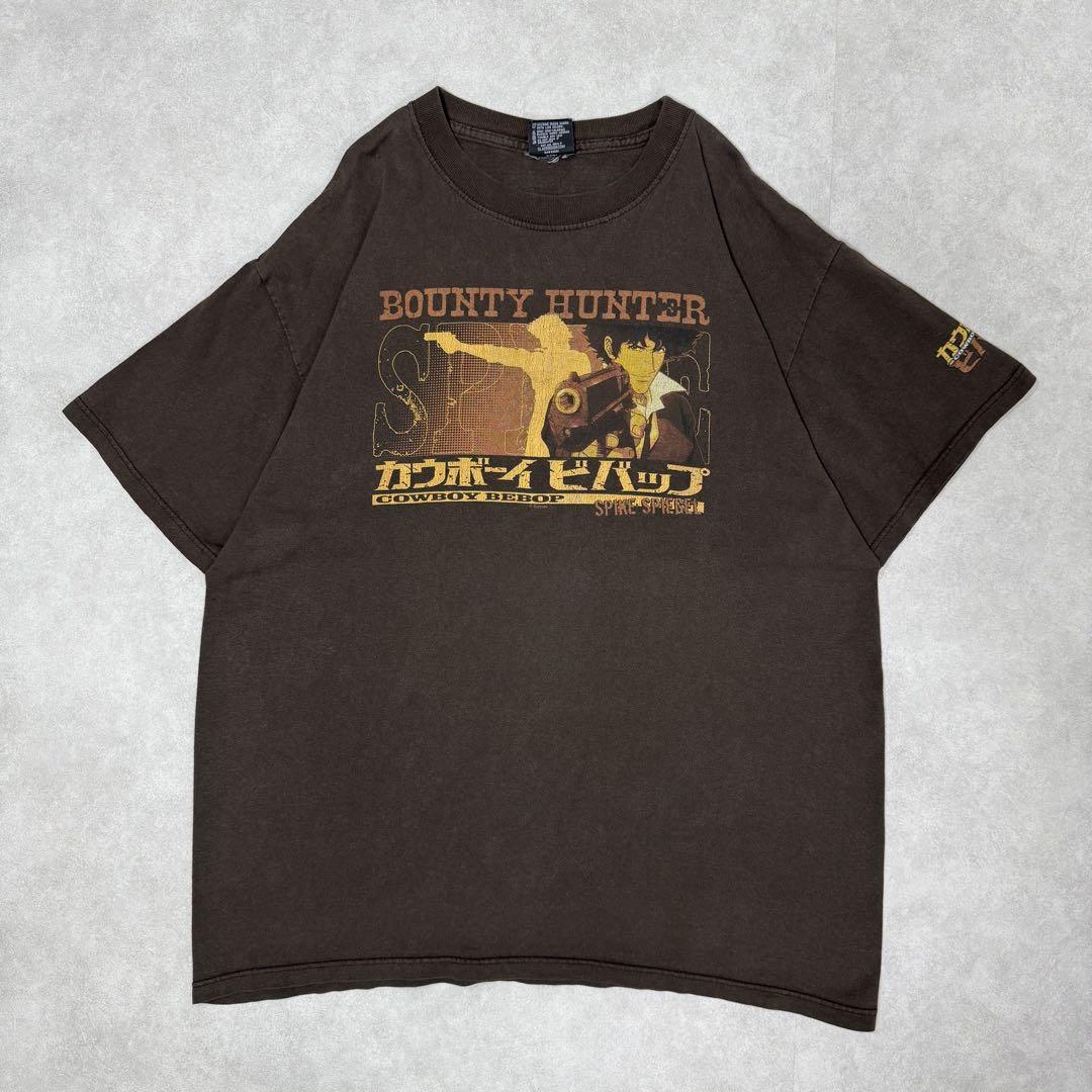 

[USED] Vintage 90s Cowboy Bebop anime/manga short-sleeved shirt, brown.