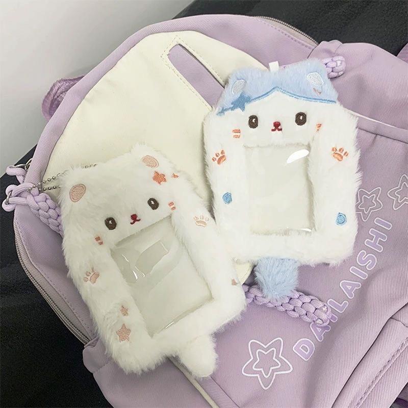 Photocard Plush Holder Binder Photocard Kpop Photo Albums Idol Cards Collect Book Id Cards Credential Holder Keychain For Bags