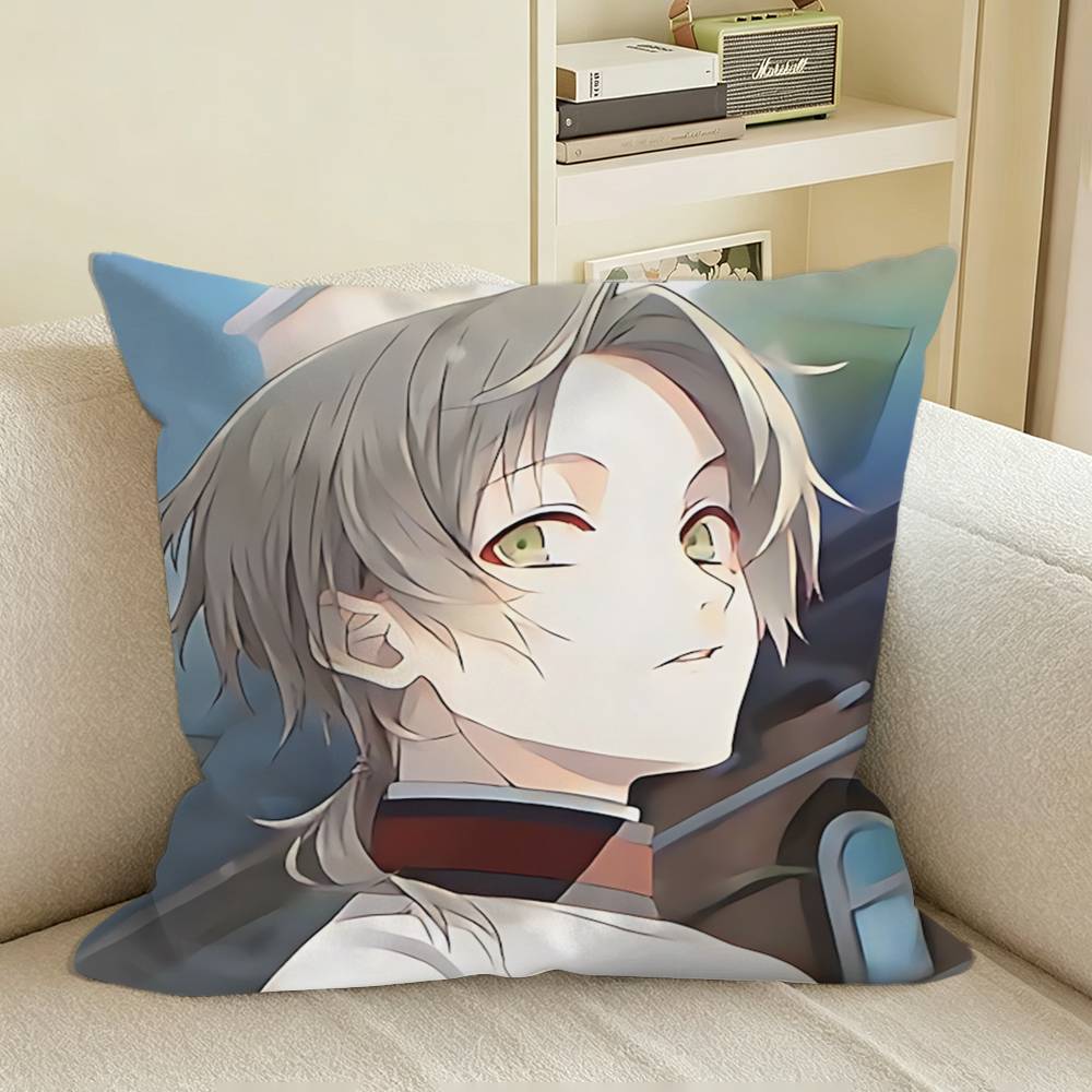 Jobless Reincarnatio Rudeus Greyrat Square Sofa Pillow Cover Solid Color Living Room Home Decor Cushion Case
