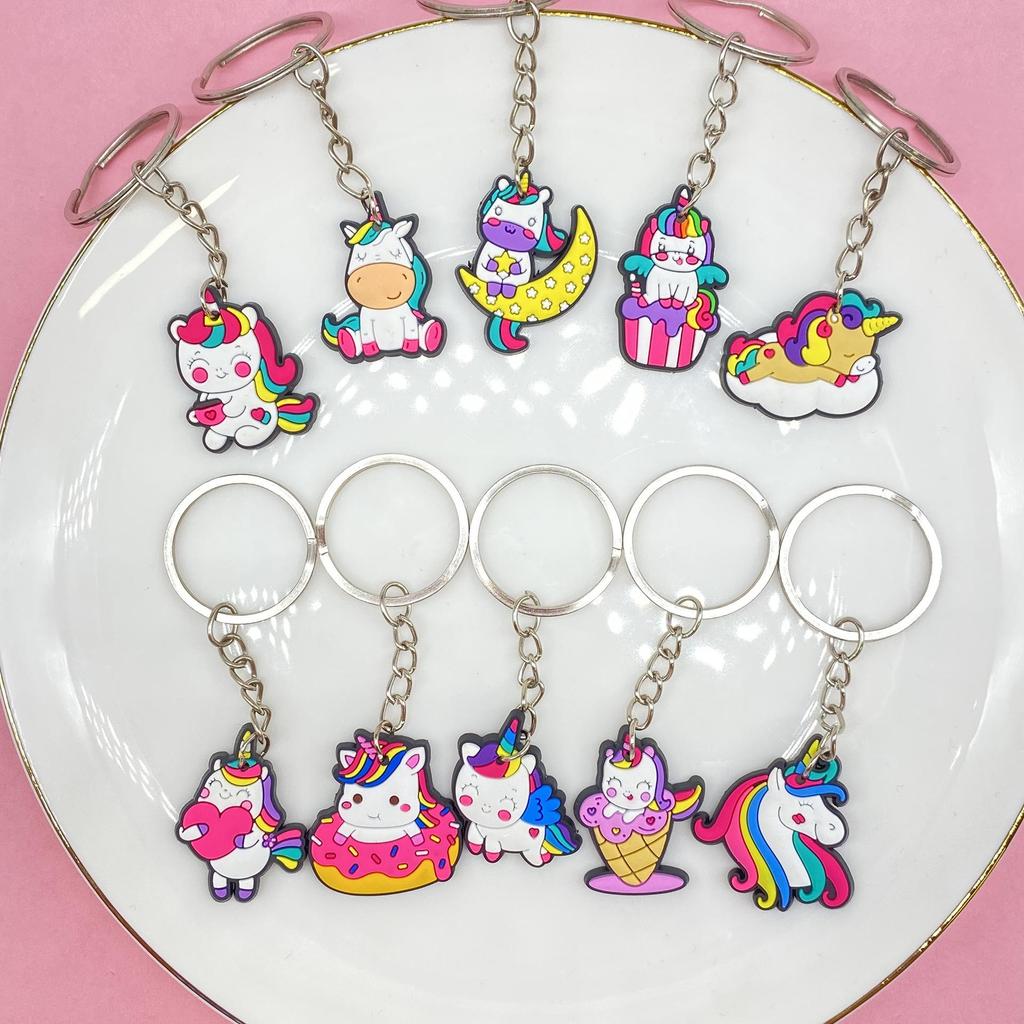 Einhorn PVC Schlüsselanhänger - DIY Rucksackanhänger und kleines Geschenkornament