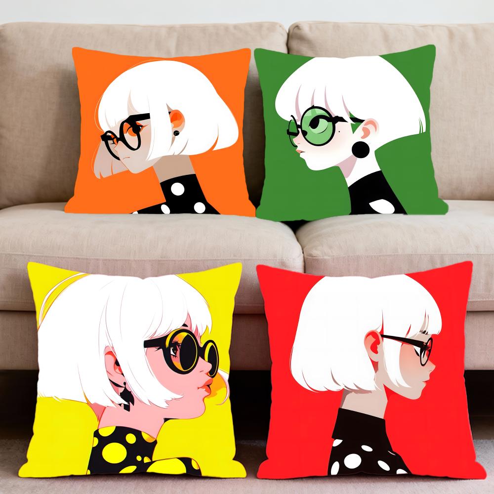 Yayoi Kusama Minimalism Cushion Cover Premium Comfort Reversible Pillow Cove -Two in One Design for Any Room & Car Interior