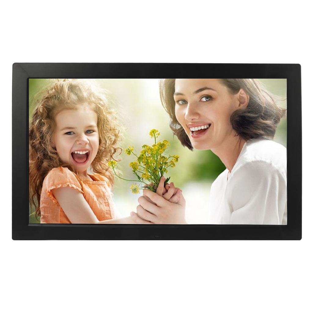18.5in HD 1080P Digital Photo Frame Black Electronic Picture Frame Multifunctional Music Movie