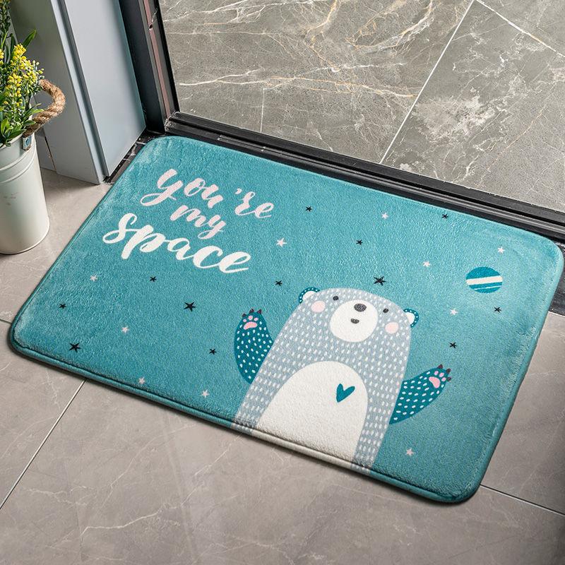 Door Rug Mat Carpet Bedroom Door Pad Toilet Bathroom Non-slip Mat Home Moisture-wicking Foot Best Mat Durable Durable