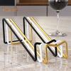 Countertop Wine Rack Iron Wine Bottle Beer Holder Champagne Shelf Drink Display Stand for Home Bar Counter Decor