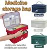 Portable Large Capacity Medication Organizer - Durable Nylon with Multiple Compartments, Perfect for Home and Traveling