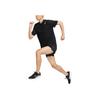 Nike Rundhals Logo Atmungsaktives Kurzarm T-Shirt Herren Tops Schwarz HJ3378-010