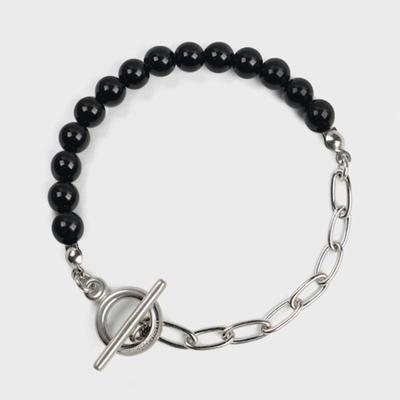 BICYCLE TROPHY BT Gemstone Bracelet 06 (2TYPE / 6mm Glossy Onyx)