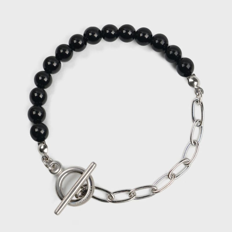 

BICYCLE TROPHY BT Gemstone Bracelet 06 (2TYPE / 6mm Glossy Onyx) 20.5cm (handlebar)