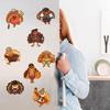 8 Cartoon Thanksgiving Turkey Collage Stickers Handicraft Waterproof Package Decorative Stickers DIY