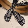 Beach Flip-flops Women's High-end Summer New Flat-bottomed Non-slip Holiday Toe Sandals
