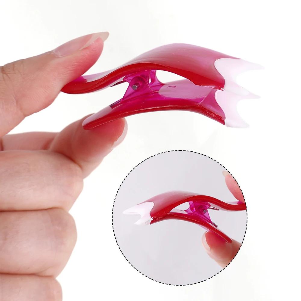 Pinzas para aplicar pestañas postizas, herramienta de maquillaje de ojos de plástico portátil con pinzas para pestañas postizas, para pestañas de tira completa y segmentadas