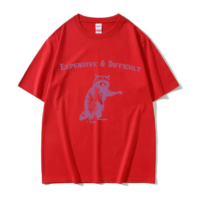 2025 Summe Expensive  Difficult Raccon Funny Meme T Shirt Mens Women Retro Harajuku Fashion 100 Pure Cotton Printed Tshirt