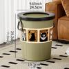 Trash Can Without Lid Paper Basket Minimalist Versatile Elegant Wastebasket Waste Bin for Indoor