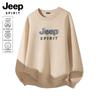 JEEP SPIRIT Men's Round Neck Logo Print Pullover Sweatshirt