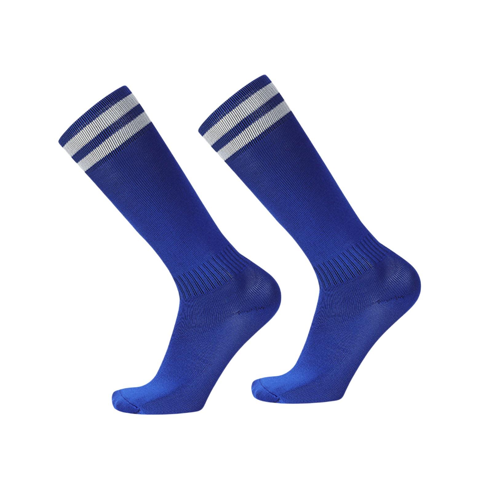 

Football Socks For Children Non-slip Long Knee Socks Sweat-absorbent Student Striped Sports Socks One Size синій