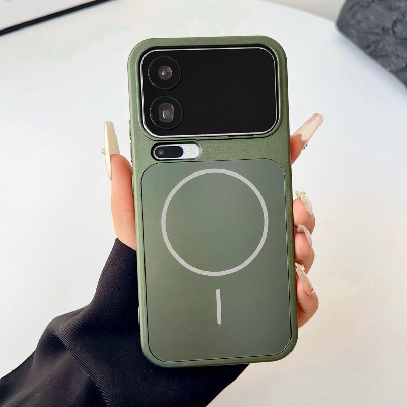

Матовый мягкий ТПУ + Жесткий акрил Ударопрочный чехол для телефона Для Xiaomi 17 Pro Max 14 Pro15 Pro Для Magsafe Беспроводная зарядка Задняя крышка Xiaomi 17 pro зелёный