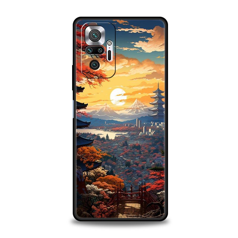 

Japanese Landscape Phone Case For Xiaomi Redmi Note 13 12 5G 11 10 Pro Plus 4G 9S 9 8 7 9T 13C 12C 10C 9C 9A Soft Silicone Cover Redmi Note 11Pro