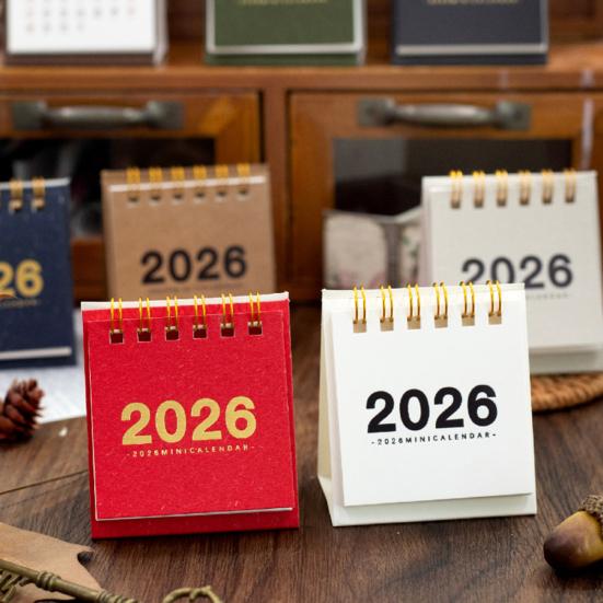 Mini Desk Calendar 2026 Standing Flip Small Desktop Calendar Jan.2026 To Dec 2026 12