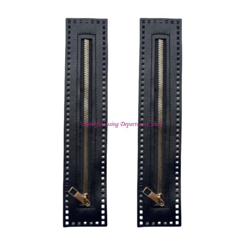  2Pcs Zips for Sewing Close-end Zips Fasteners Metal Zippers Fasteners Bag Zips