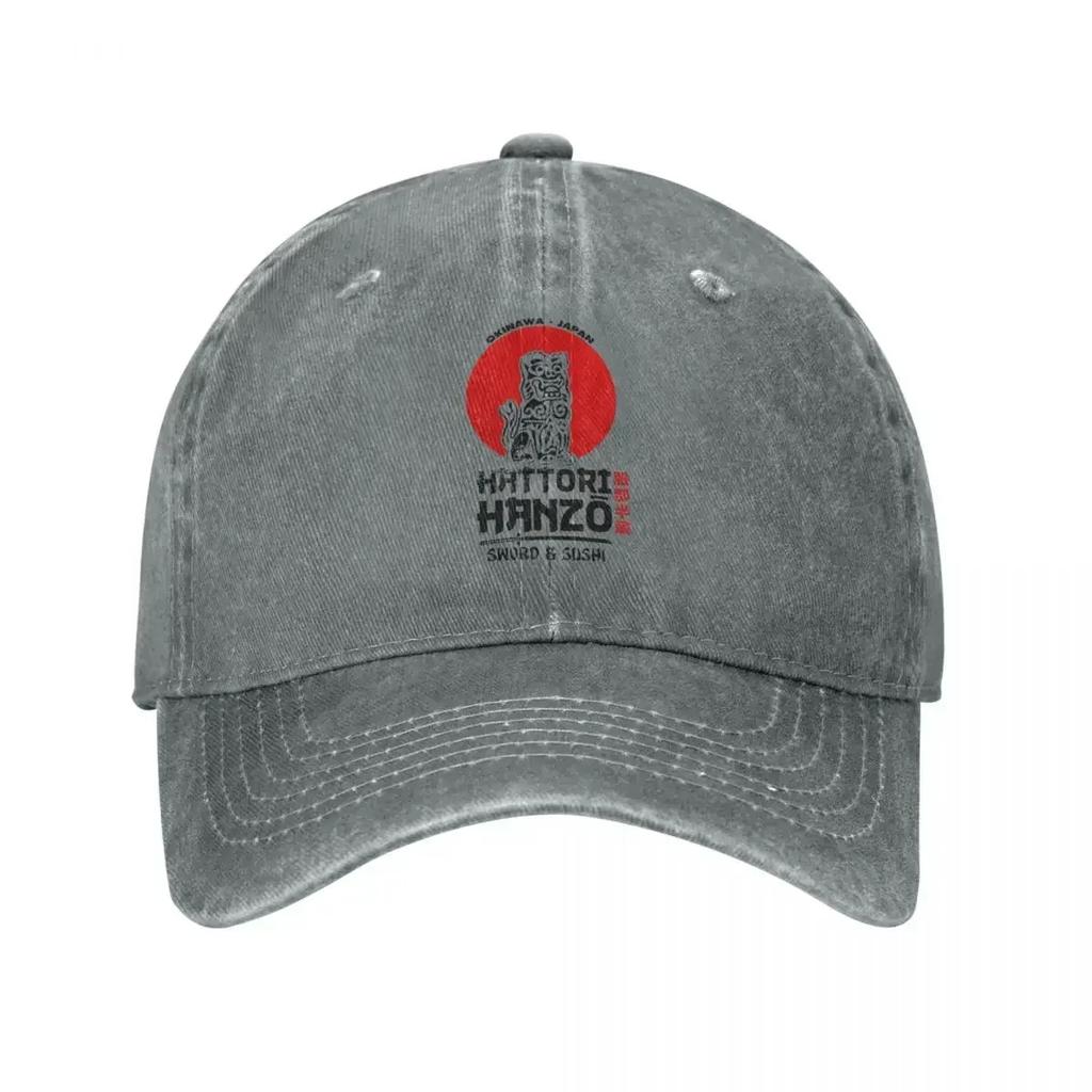 Cappellino da Baseball Hattori Hanzo Kill Bill Moda Usurato Lavato Giappone Film Spada Cappello da Sole Uomo Donna Attività Cappello Regolabile