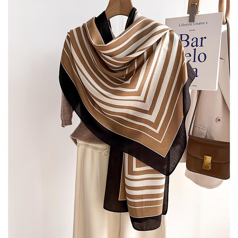 Modischer Blumen-Damenschal, dünn, atmungsaktiv, weich, gemütlich, Schal, Frühling, Sommer, winddicht, Sonnenschutz, Reiseschal für Frauen