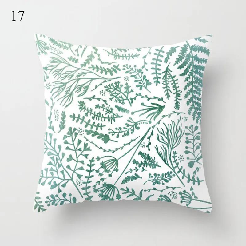 Decorative Sofa Pillowcase Throw Green Collection Cushion Cover Eye Geometric Abstract