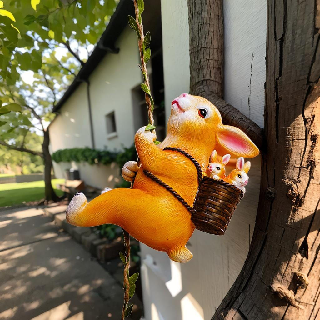 Garden Sculpture Resin Figurines Weatherproof Handpainted Kids Toys Cute Climb Statue for Park Patio