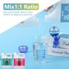 1:Kit de Résine Époxy Cristalline 1 AB Haute Brillance Sans Bulles Fournitures de Résine Artistique pour Revêtement et Moulage Artisanat Fabrication de Bijoux DIY