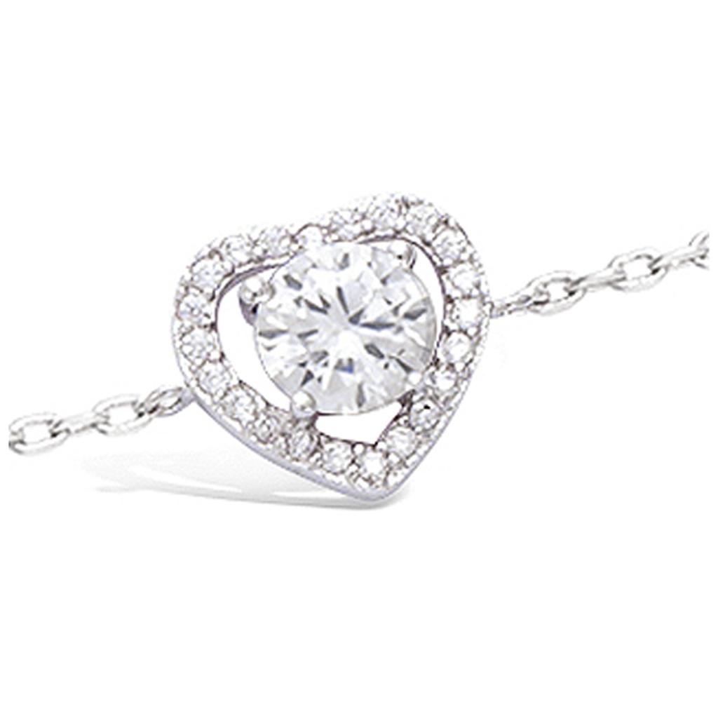 Les Trésors De Lily [N6828] - Bracelet argent 'Love' blanc argenté - 12x12 mm