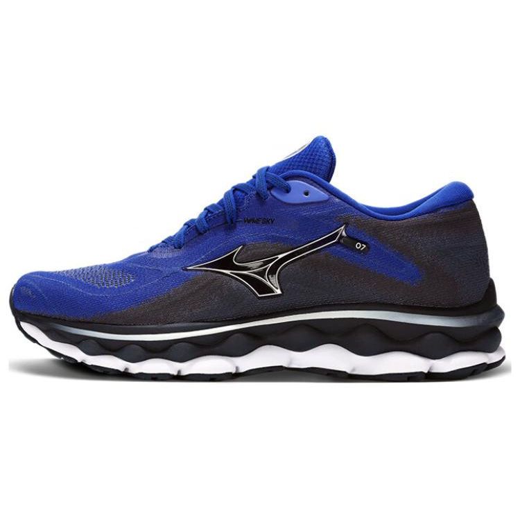 Mizuno Retro Casual Running Shoes Black Gray Blue Unisex Sneakers J1GC230254 40.5
