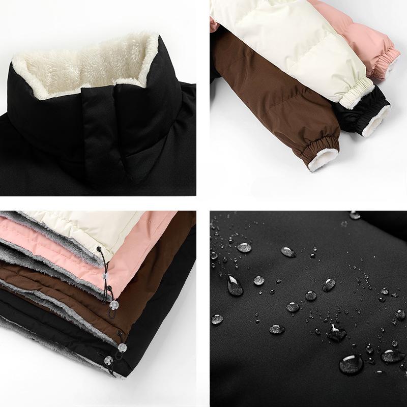 Lammwolljacke Herren Herbst und Winter Stehkragen Baumwollkleidung Neue Jungen Winterkleidung Gepolsterte Brotkleidung Dick gefüttert