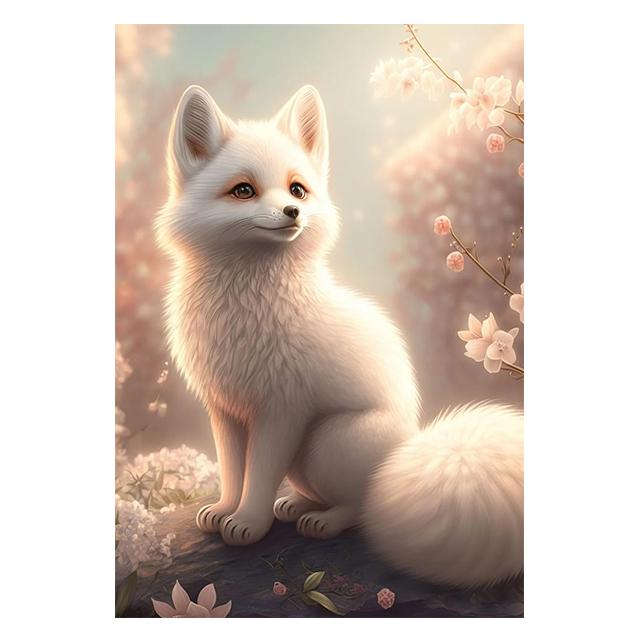 

Animal Cute Baby Fox Pink Cartoon Prints Poster Canvas Painting Modern Wall Art Pictures For Living Room Bedroom Home Decoration 21x30cm No Framed