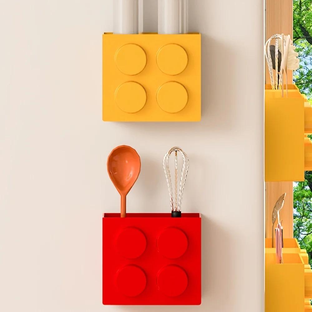 Plastic Block Storage Box Building Block Desk Organizer  Kitchen Supplies
