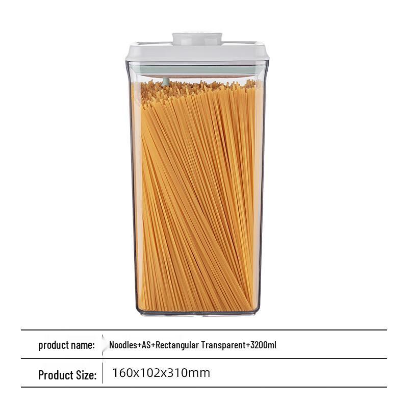

Rectangular Transparent AS Kitchen Flour & Rice Storage Container