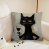 Black Cat Art cushion cover Pillow Case Plush Fabric Soft Double Sided Print Sofa Cushion Cover Throw Pillow Covers