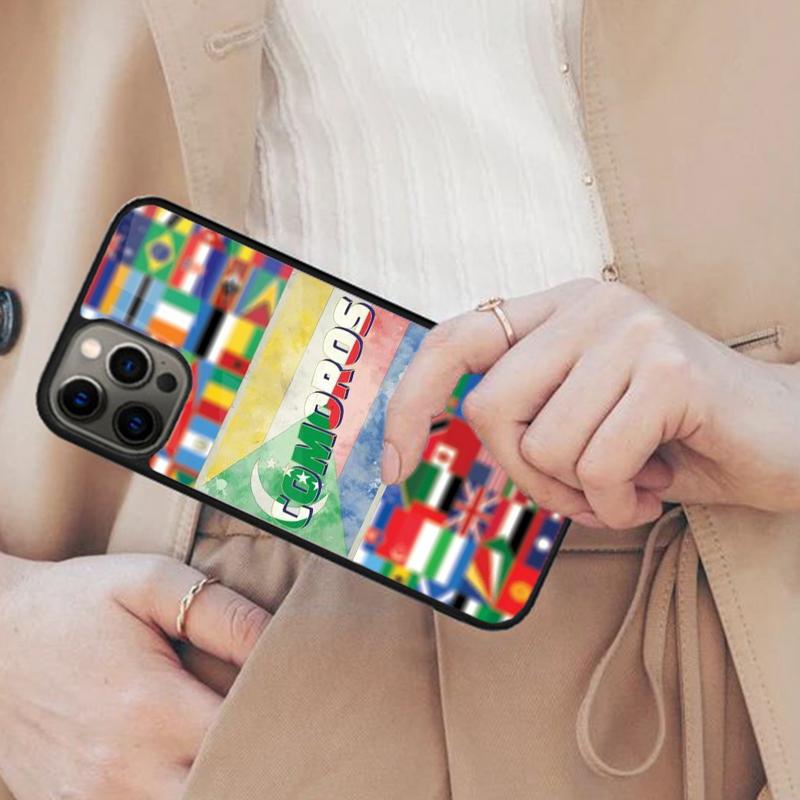 

Comoros Flag Magnetic Phone Case For APPLE iPhone 17 Air 16 14 13 12 Pro Max 15 Plus Wireless Charge With MagSafe Cover iPhone 13mini