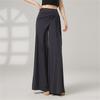 Women Wide Leg Loose Dance Pants Breathable Drapey Folk Dance Classical Training Costumes High Waist Long Trousers