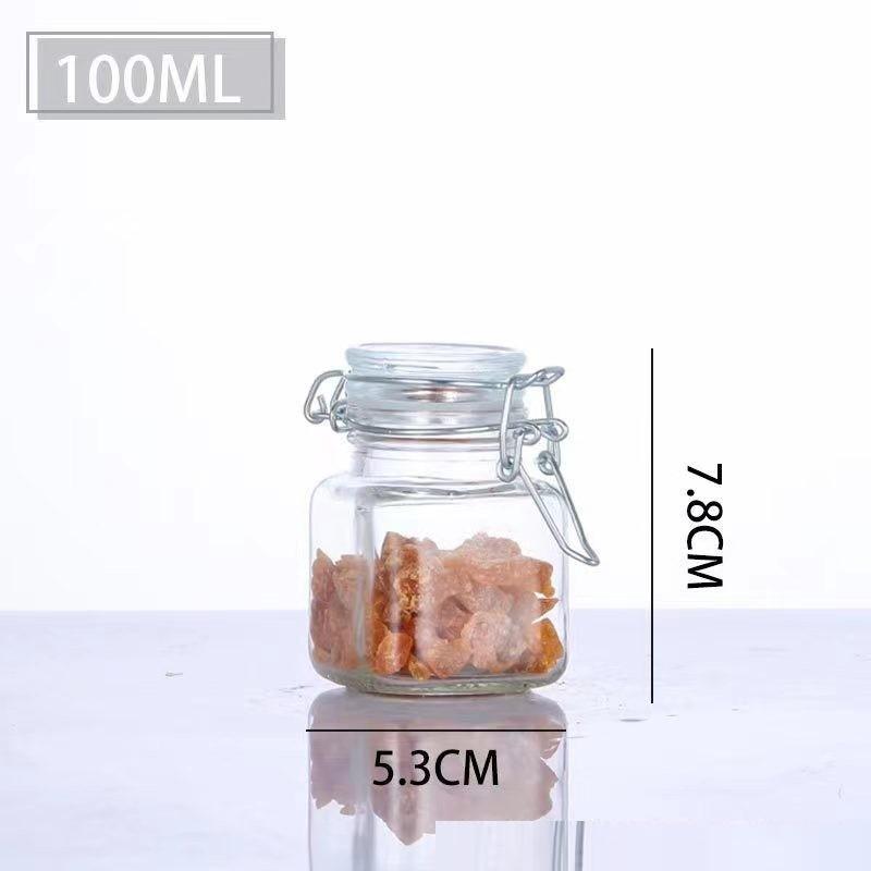 50/100Ml Glass Bottle Sealed Jar For Kitchen Food Pickle Fruit Canned Transparent Big Mouth Jam Bottle Storage Jar Household