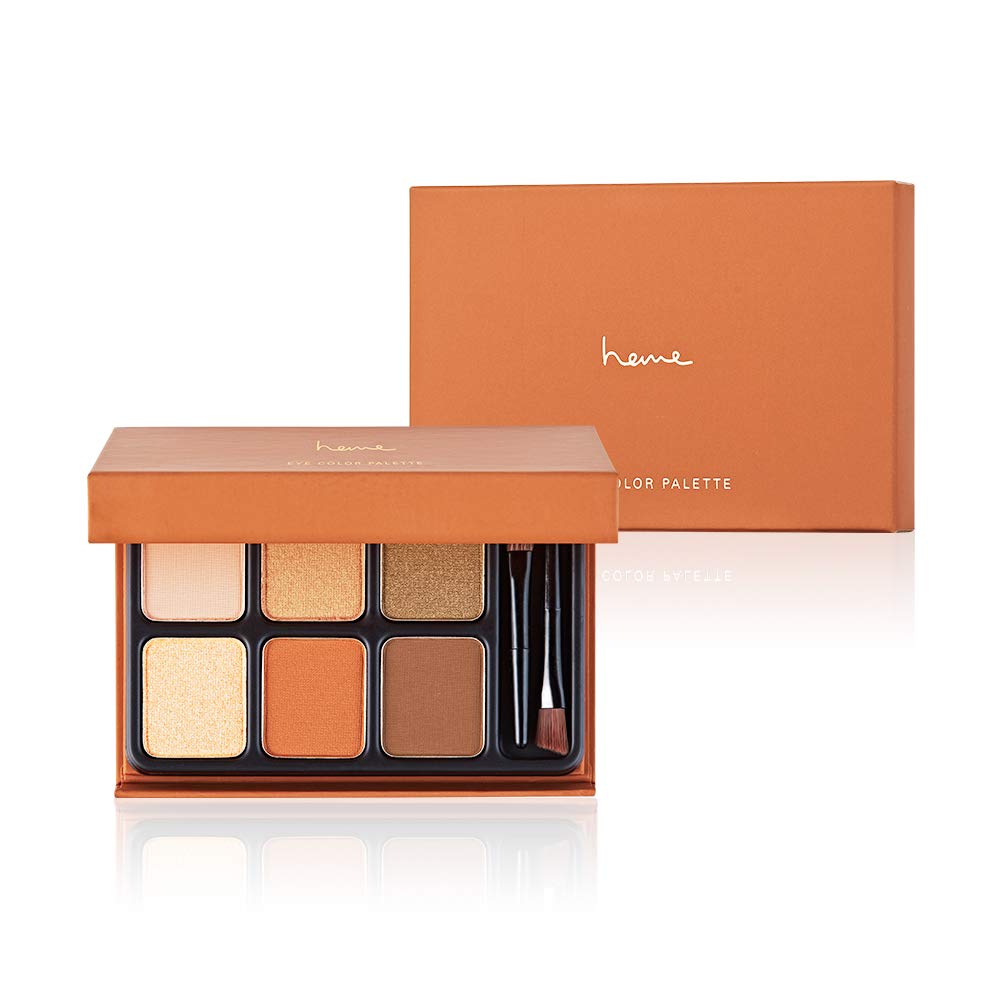 Heme paleta cieni do powiek kolory w GOLDEN MANGO tajwańskie kosmetyki 1 sztuka 6-kolorowa (łącznie 6) (x 1)