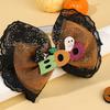 Halloween Lace Headband For Girls Black Mesh Bow Hair Bands Glitter Ghost Pumpkin Hairbands Children Gothic Headwear Accessories
