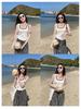 Women's Spicy Girl Square Neck, Wide-Strap Contrast Vest with Fixed Pads, Conceals Underarm Fat, Versatile Casual Top