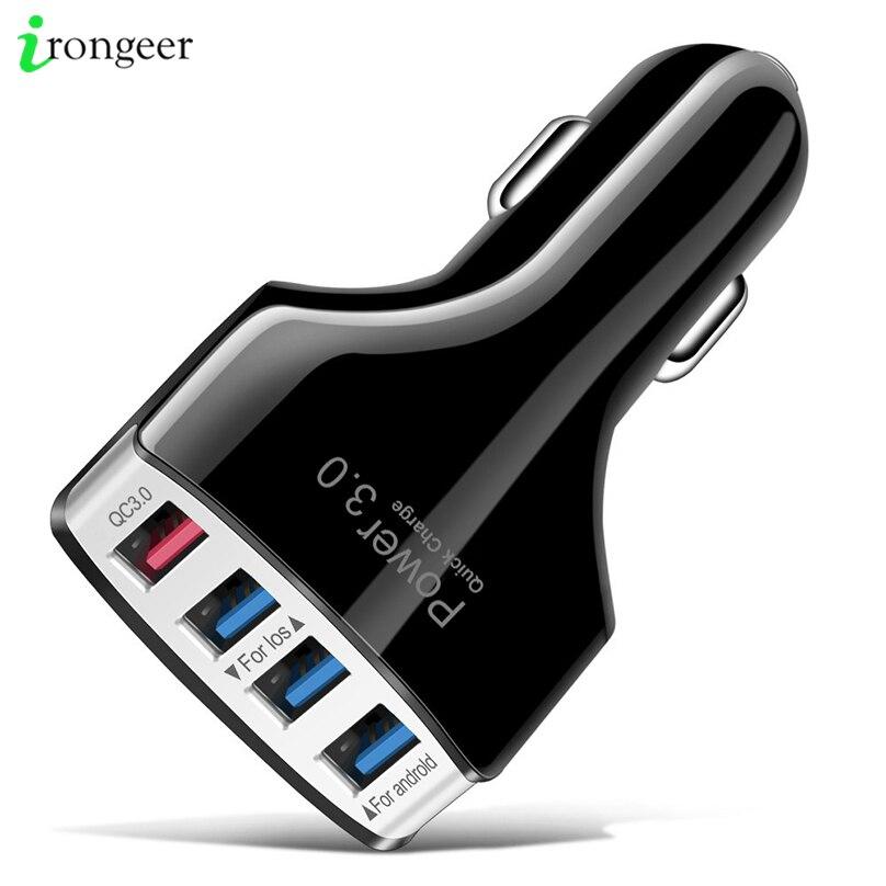 Car Charger Quick Charge 3.0 Phone Charger Car Fast Charging 4 Ports