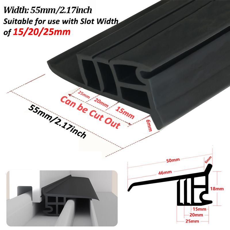 1m Aluminum Alloy Window Edge Water Deflector Sealing Strip Balcony Water Blocking Bar Sliding Window Windproof Waterproof Board