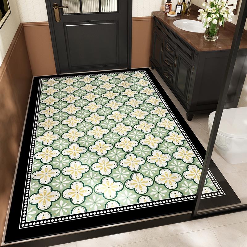 Bathroom Rug Absorbent Floor Mat Pvc Soft Diatom Mud Non-slip Bath Carpet Home Toilet Entrance Doormat Washroom Area Rugs