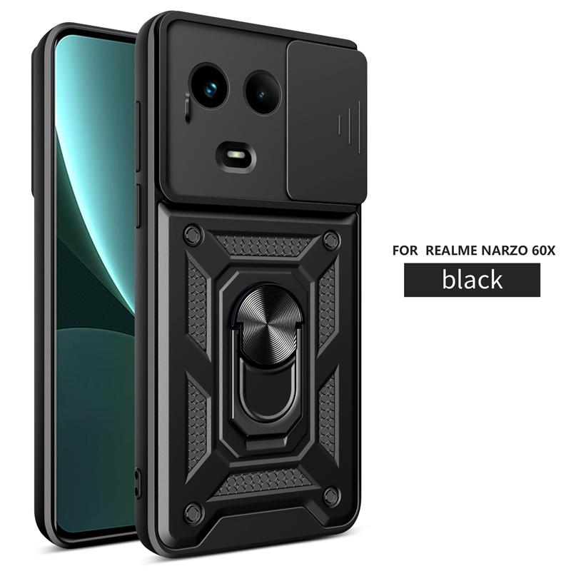 Pro OPPO Realme 11 5G Globální pouzdro Magnetický držák na prsten Pouzdro na telefon pro Realme 11 Realmy 11 5G 6,72" Vysouvací kryt s fotoaparátem Zadní kryt