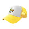 Basketball Chick Character Mesh Trucker Hat with Breathable Design and Sporty Look for Casual Wear and Outdoor Activities