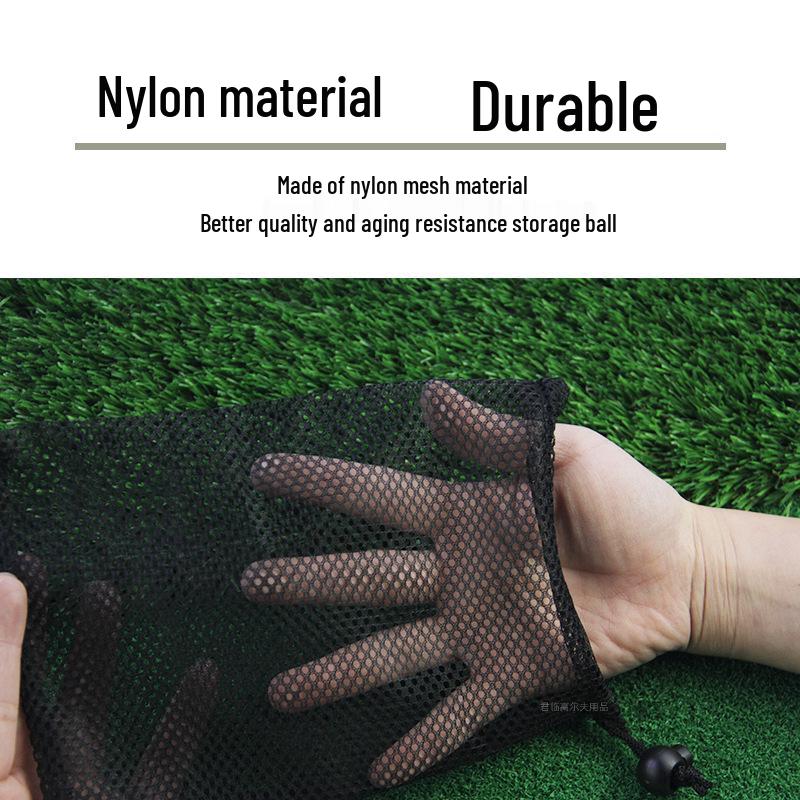 Durable Nylon Mesh Golf Drawstring Bag with Velcro for Easy Storage and Anti-Aging Protection