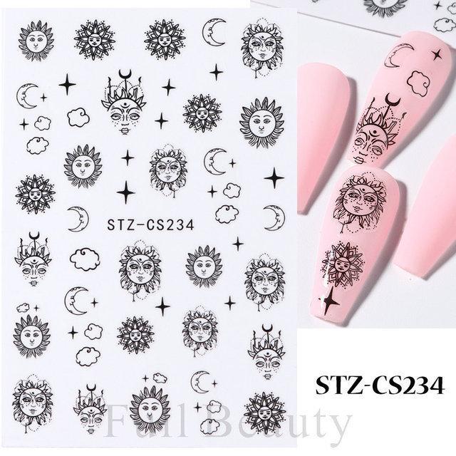 Nail Art Sticker Autumn And Winter Lace Sweater Flower Small Flower Branch Small Fresh Adhesive Nail Sticker