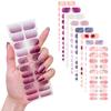 22Tips Semi-Cured Gel Nail Sticker Pure Nail Polish Wraps Long-Lasting Full Cover Gel Sticker Nail Decor