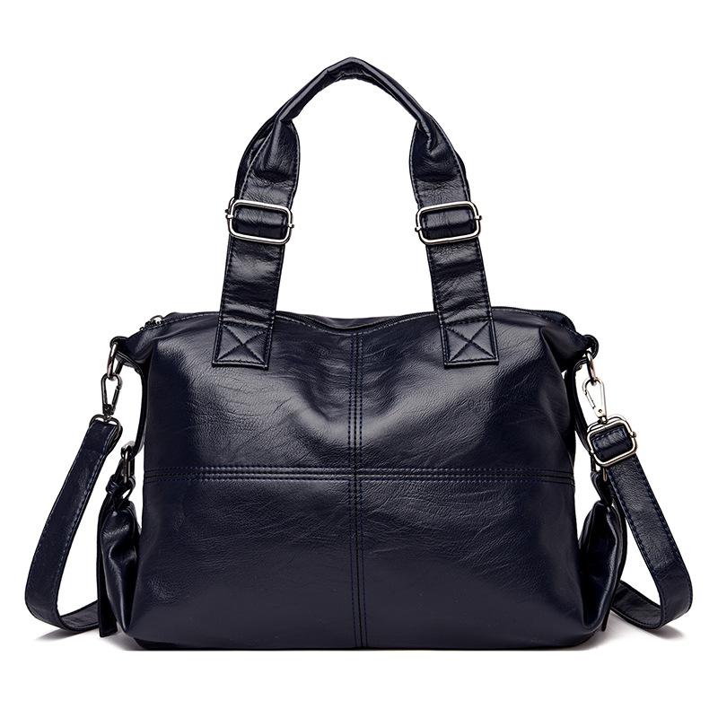 Neue Damenhandtasche Große Kapazität Handtasche Weiches Leder Pu Einfarbig Einfach Mamatasche Umhängetasche Schultertasche Tragetasche